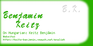 benjamin keitz business card
